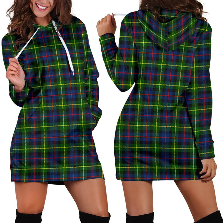 Scottish Farquharson Modern Clan Tartan Hoodie Dress