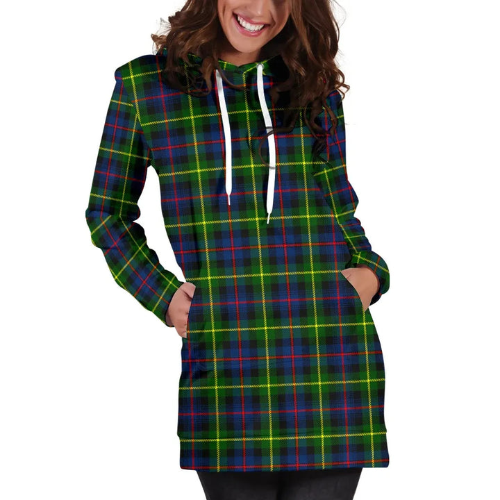 Scottish Farquharson Modern Clan Tartan Hoodie Dress