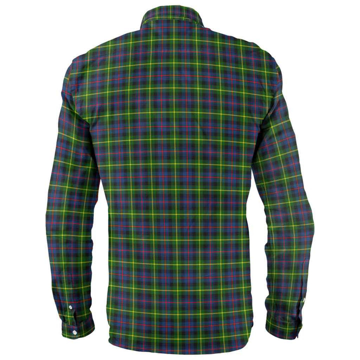 Scottish Farquharson Modern Clan Tartan Long Sleeve Shirt Back Side Tartan Plaid