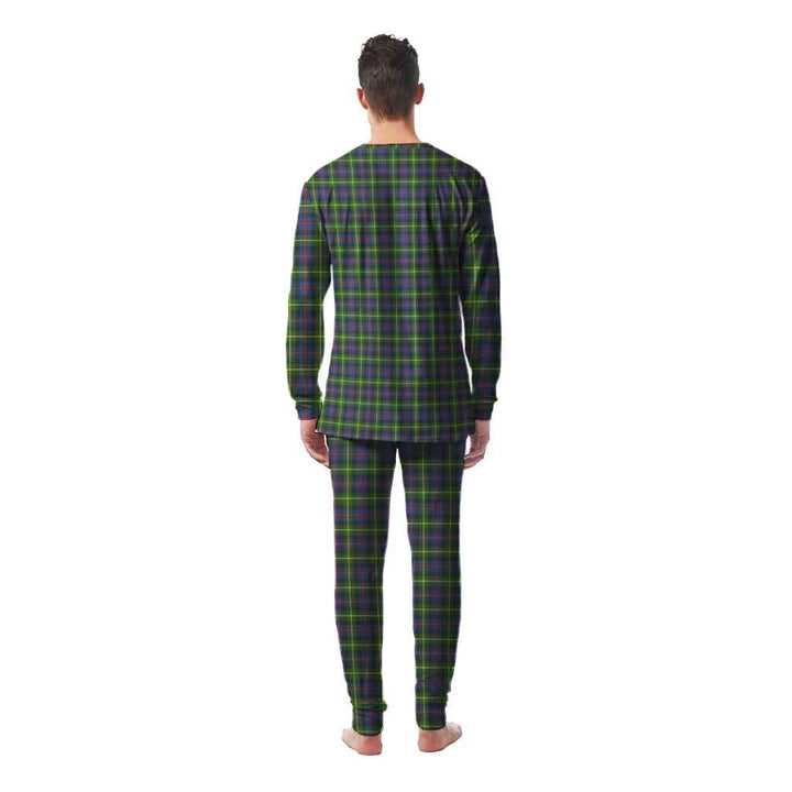 Scottish Farquharson Modern Clan Tartan Pajama Set Men Back Side Tartan Plaid