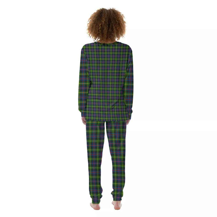 Scottish Farquharson Modern Clan Tartan Pajama Set Women Back Side Tartan Plaid