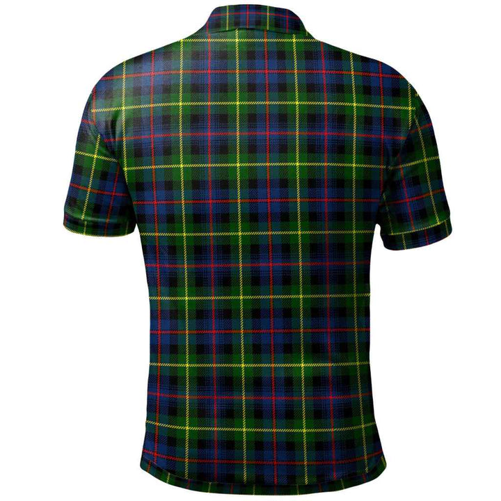 Scottish Farquharson Modern Clan Tartan Polo Shirt Back Side Tartan Plaid