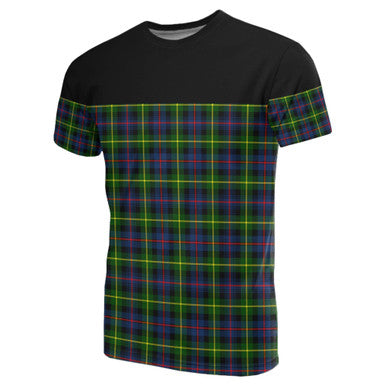 Scottish Farquharson Modern Clan Tartan T-Shirt Horizontal Style Front Side Tartan Plaid