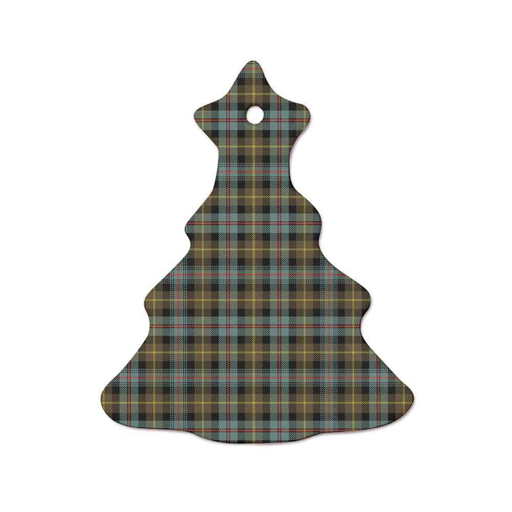 Scottish Farquharson Weathered Clan Tartan Ceramic Ornament  Tree Shape Tartan Plaid