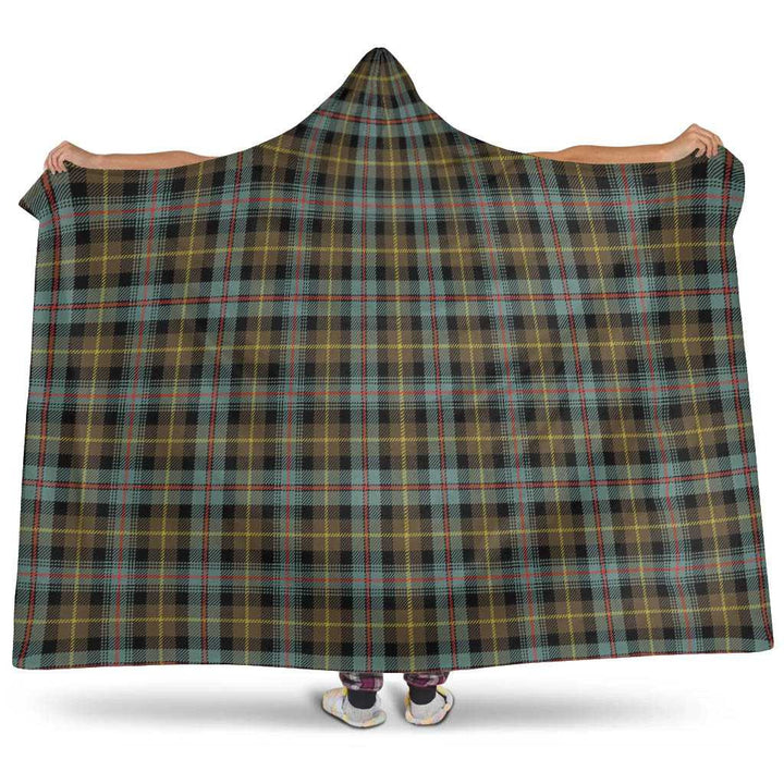 Scottish Farquharson Weathered Clan Tartan Hooded Blanket Tartan Plaid 1