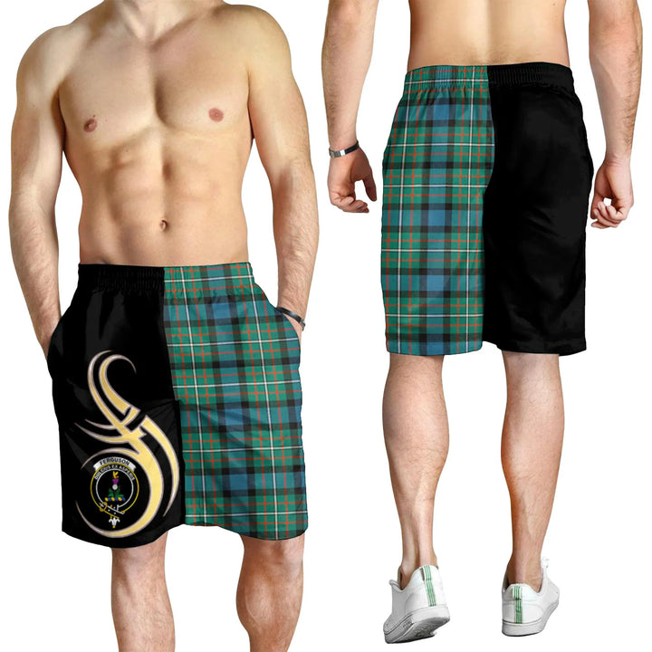 Scottish Ferguson Ancient Clan Crest Tartan Believe in Me Men's Shorts