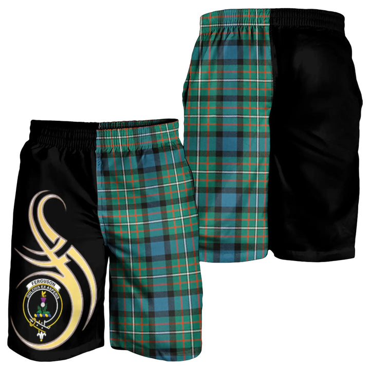 Scottish Ferguson Ancient Clan Crest Tartan Believe in Me Men's Shorts