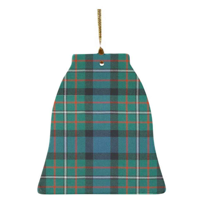 Scottish Ferguson Ancient Clan Tartan Ceramic Ornament Bell Shape Tartan Plaid