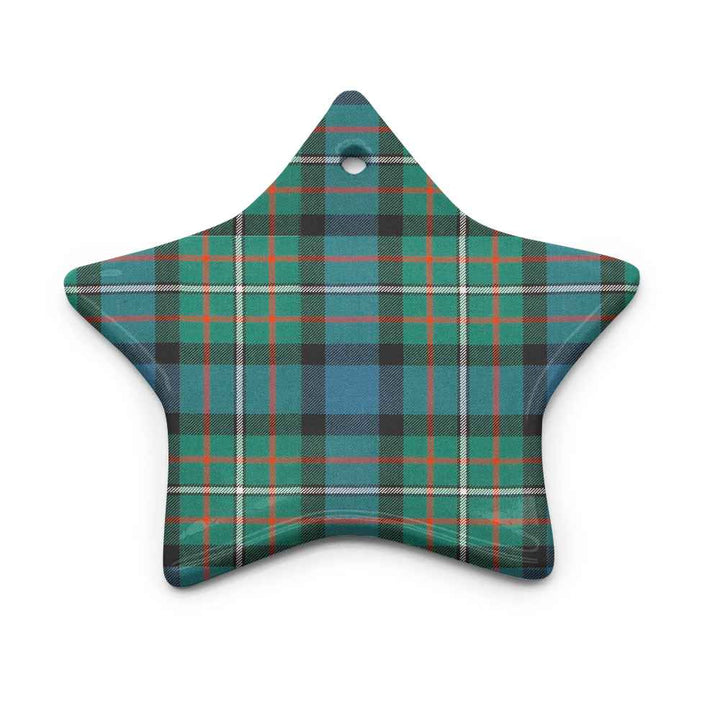 Scottish Ferguson Ancient Clan Tartan Ceramic Ornament Star Shape Tartan Plaid
