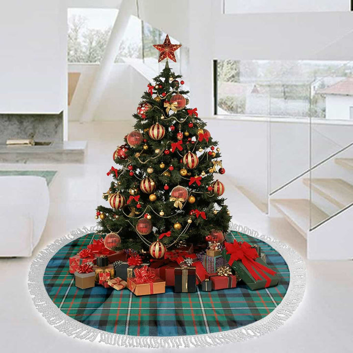 Scottish Ferguson Ancient Clan Tartan Christmas Tree Skirt Tassels 3 Tartan Plaid