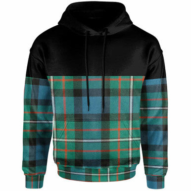 Scottish Ferguson Ancient Clan Tartan Hoodie - Horizontal Style Front Side Tartan Plaid