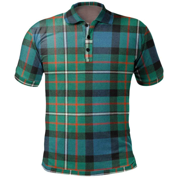 Scottish Ferguson Ancient Clan Tartan Polo Shirt Front Side Tartan Plaid