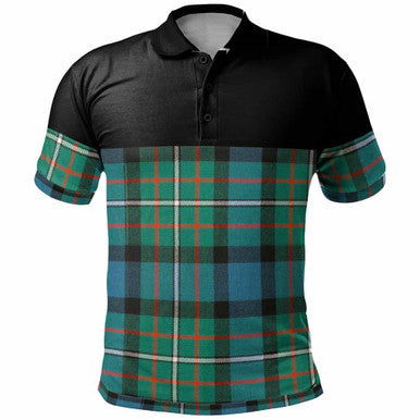 Scottish Ferguson Ancient Clan Tartan Polo Shirt - Horizontal Style Front Side Tartan Plaid