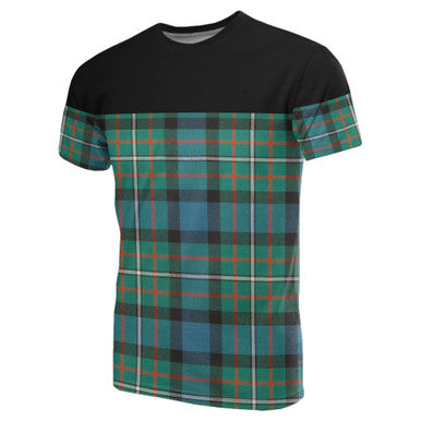 Scottish Ferguson Ancient Clan Tartan T-Shirt Horizontal Style Front Side Tartan Plaid