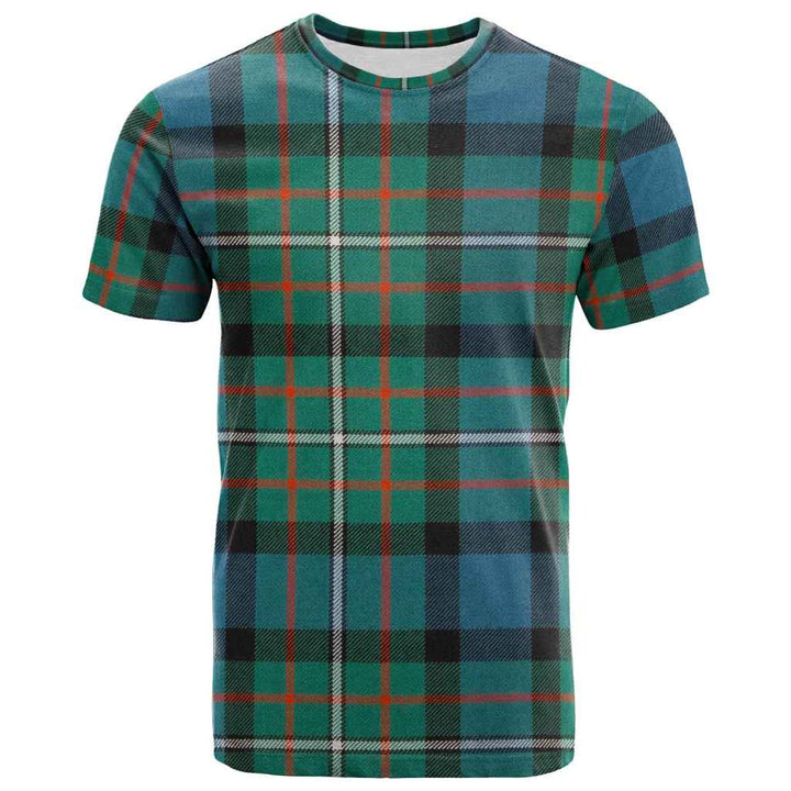 Scottish Ferguson Ancient Clan Tartan T-Shirt Front Side Tartan Plaid