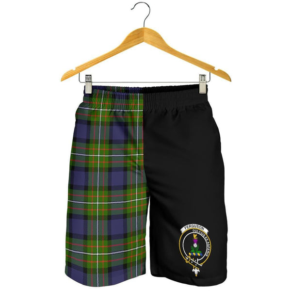 Scottish Ferguson Clan Crest Tartan Half of Me Men's Shorts