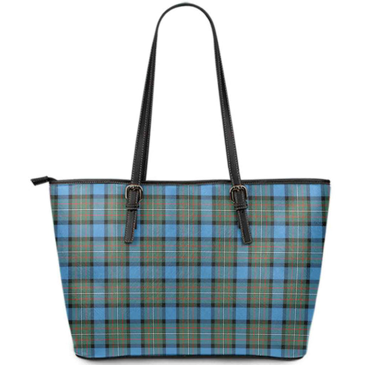 Scottish Fergusson Ancient Clan Tartan Leather Tote Tartan Plaid