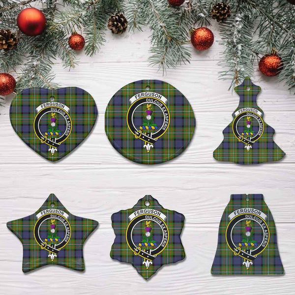 Scottish Fergusson Clan Crest Tartan Ceramic Ornament All Tartan Plaid