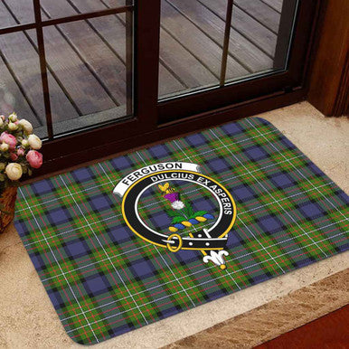 Scottish Fergusson Clan Crest Tartan Door Mat Tartan Plaid 1
