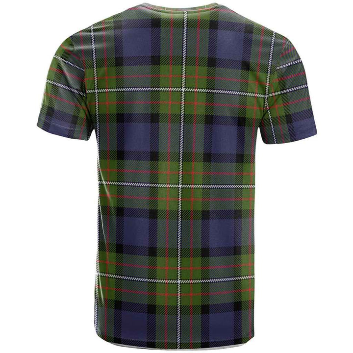 Scottish Fergusson Clan Crest Tartan T-Shirt Back Side Tartan Plaid