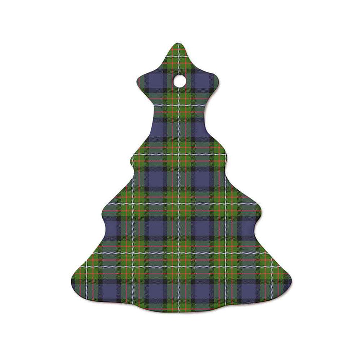Scottish Fergusson Modern Clan Tartan Ceramic Ornament  Tree Shape Tartan Plaid