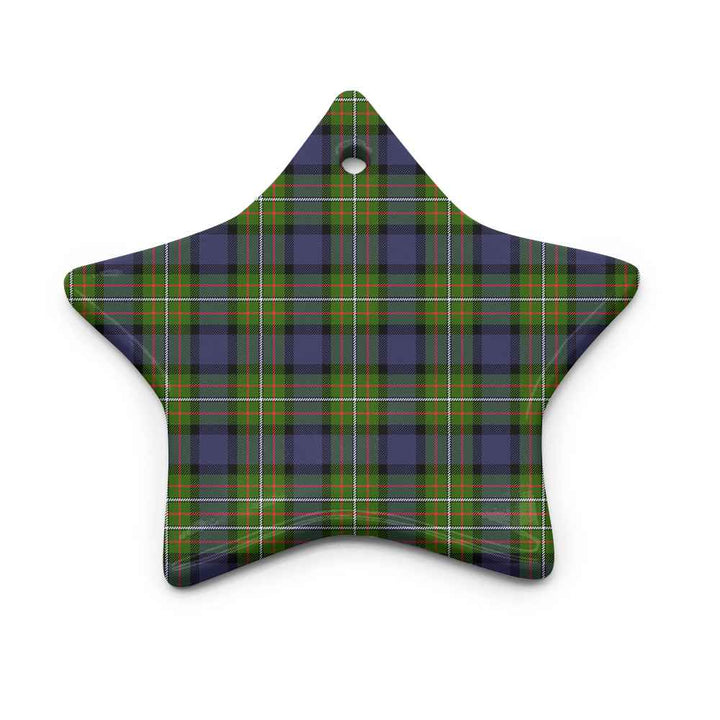 Scottish Fergusson Modern Clan Tartan Ceramic Ornament Star Shape Tartan Plaid