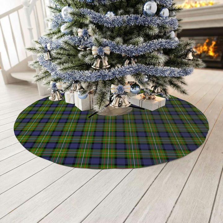Scottish Fergusson Modern Clan Tartan Christmas Tree Skirt No Tassels 3 Tartan Plaid