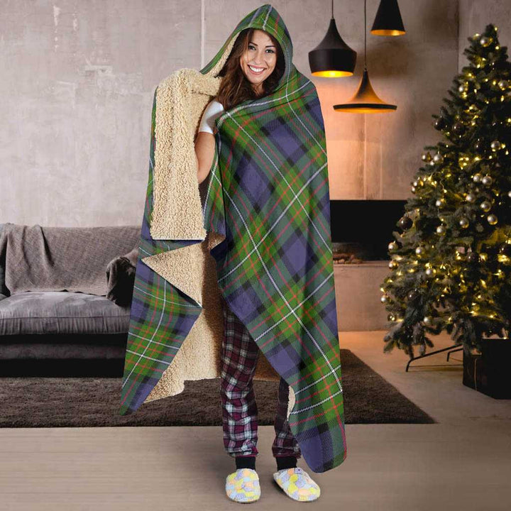 Scottish Fergusson Modern Clan Tartan Hooded Blanket Tartan Plaid 6