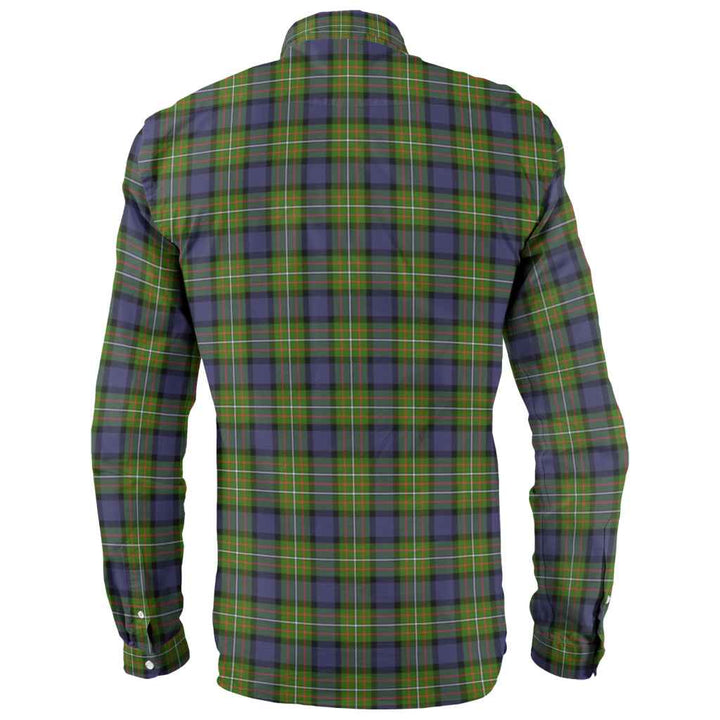 Scottish Fergusson Modern Clan Tartan Long Sleeve Shirt Back Side Tartan Plaid
