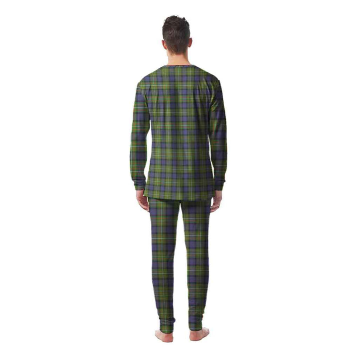 Scottish Fergusson Modern Clan Tartan Pajama Set Men Back Side Tartan Plaid