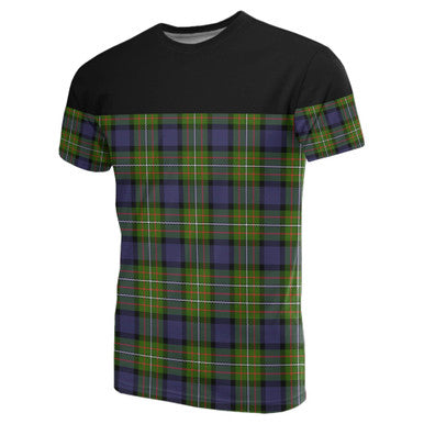 Scottish Fergusson Modern Clan Tartan T-Shirt Horizontal Style Front Side Tartan Plaid