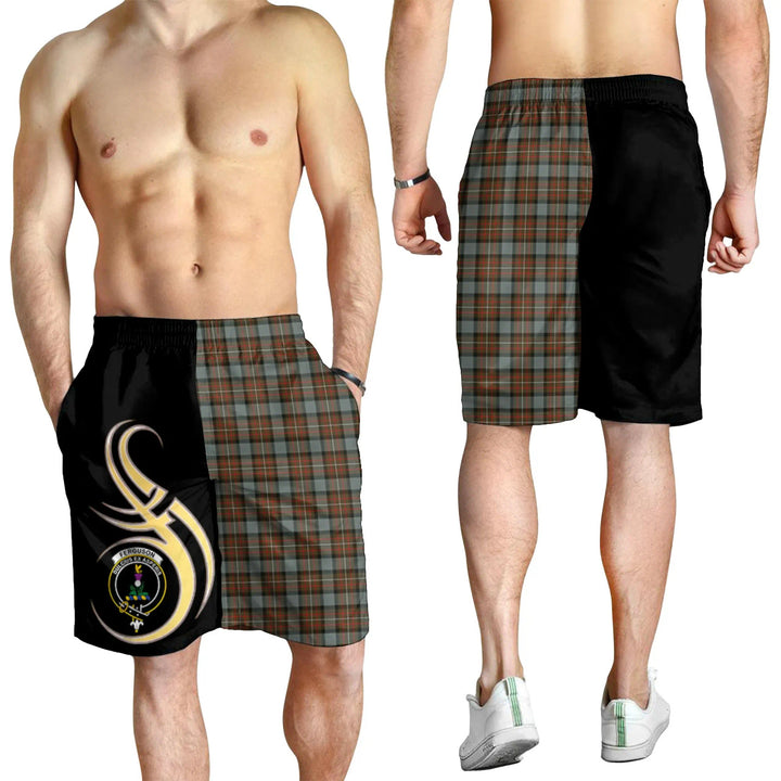 Scottish Fergusson Weathered Clan Crest Tartan Believe in Me Men's Shorts