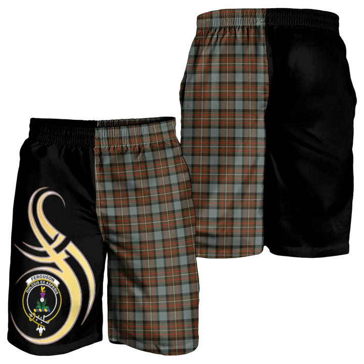 Scottish Fergusson Weathered Clan Crest Tartan Believe in Me Men's Shorts