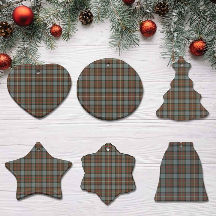 Scottish Fergusson Weathered Clan Tartan Ceramic Ornament All Tartan Plaid