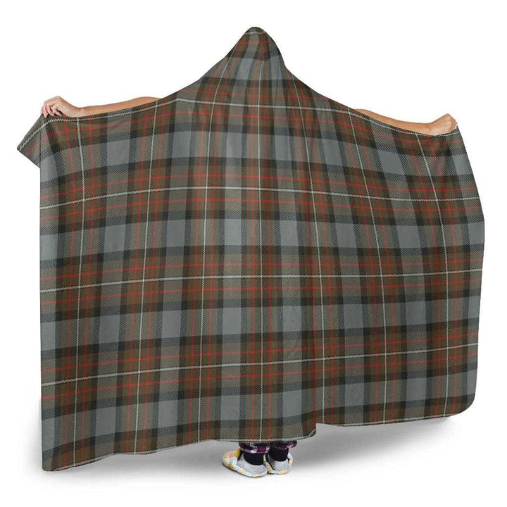 Scottish Fergusson Weathered Clan Tartan Hooded Blanket Tartan Plaid 2