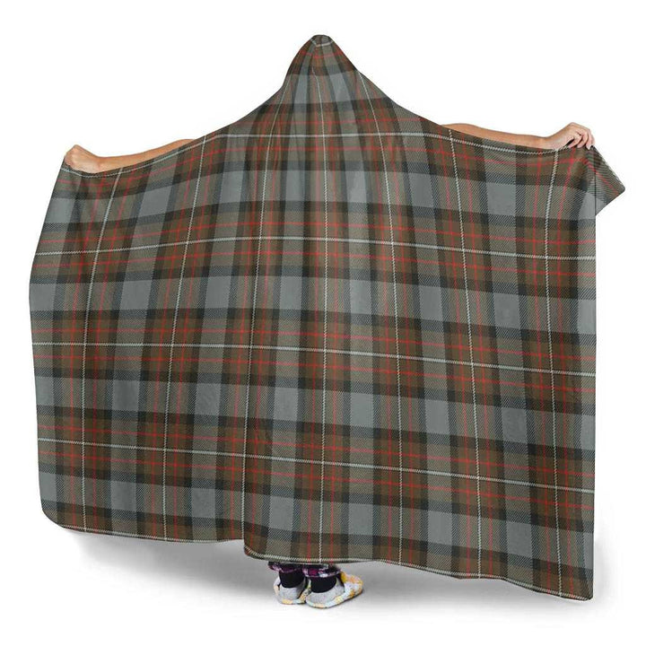 Scottish Fergusson Weathered Clan Tartan Hooded Blanket Tartan Plaid 3