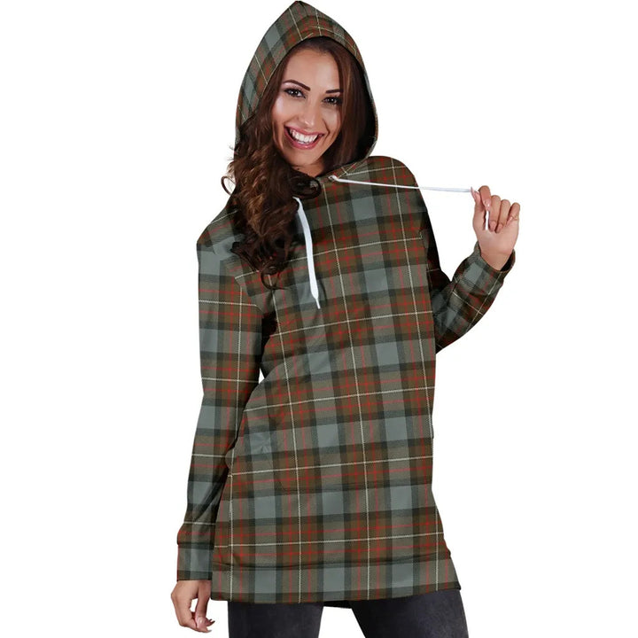Scottish Fergusson Weathered Clan Tartan Hoodie Dress