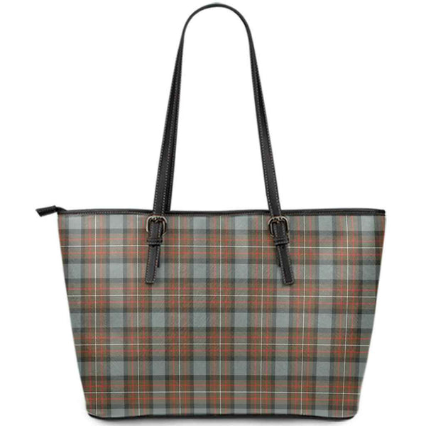 Scottish Fergusson Weathered Clan Tartan Leather Tote Tartan Plaid