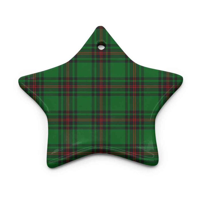 Scottish Fife District Clan Tartan Ceramic Ornament Star Shape Tartan Plaid