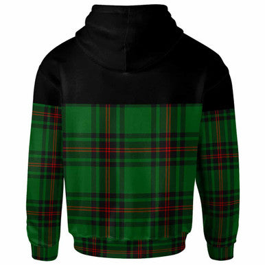 Scottish Fife District Clan Tartan Hoodie - Horizontal Style Back Side Tartan Plaid