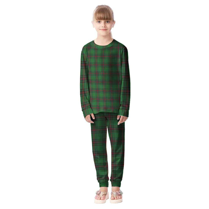 Scottish Fife District Clan Tartan Pajama Set Kid Front Side Tartan Plaid