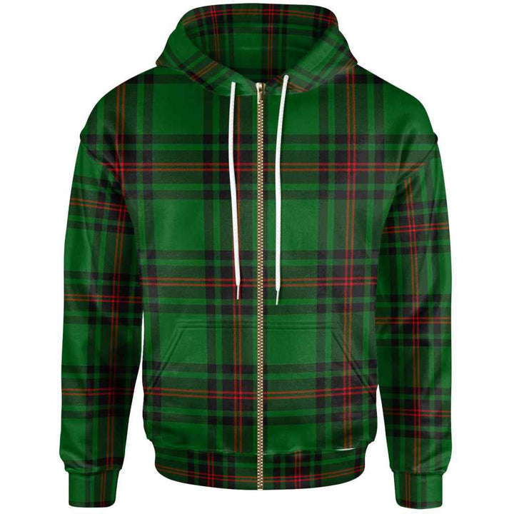 Scottish Fife District Clan Tartan Hoodie Zip Tartan Plaid