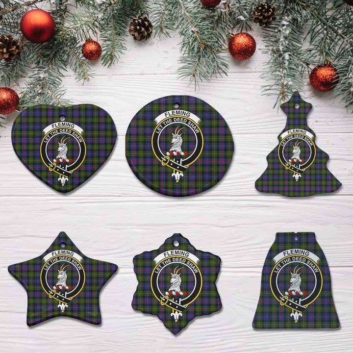 Scottish Fleming Clan Crest Tartan Ceramic Ornament All Tartan Plaid
