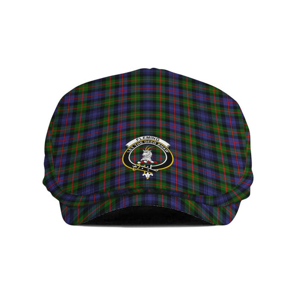 Scottish Fleming Clan Crest Tartan Flat Cap Tartan Plaid 1