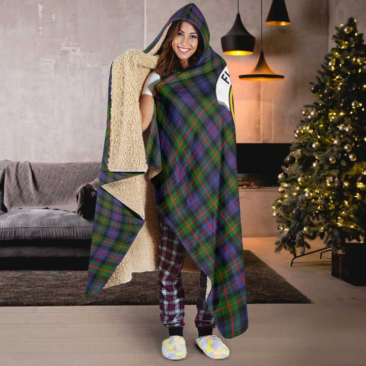 Scottish Fleming Clan Crest Tartan Hooded Blanket Tartan Plaid 6