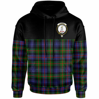 Scottish Fleming Clan Crest Tartan Hoodie - Horizontal Style Front Side Tartan Plaid