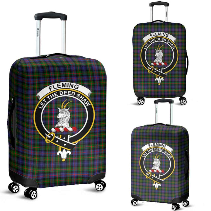 Scottish Fleming Clan Crest Tartan Luggage Cover Tartan Plaid 1