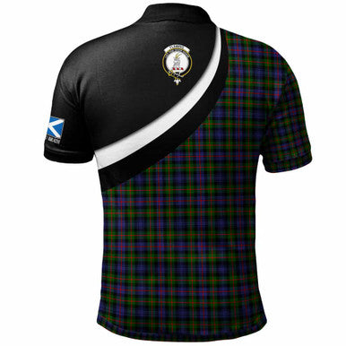 Scottish Fleming Clan Crest Tartan Polo Shirt - Scotland Forever Style Back Side Tartan Plaid