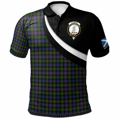 Scottish Fleming Clan Crest Tartan Polo Shirt - Scotland Forever Style Front Side Tartan Plaid