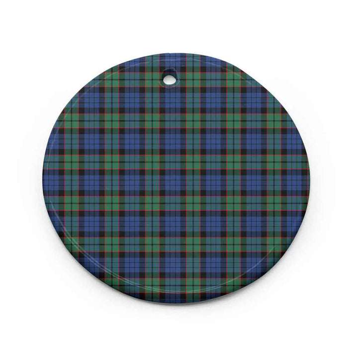 Scottish Fletcher Ancient Clan Tartan Ceramic Ornament Circle Shape Tartan Plaid